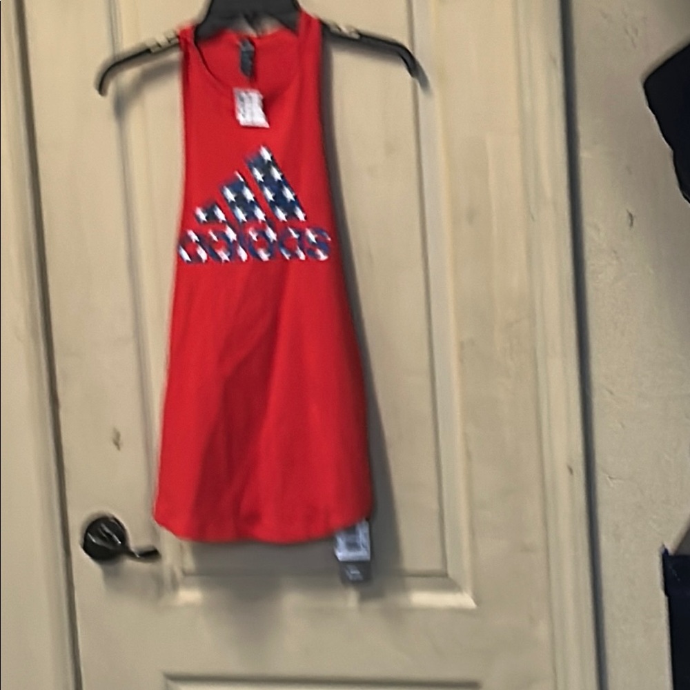 Adidas Red Stylish Tank Top
